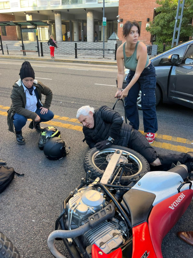 Wanda Nara accidente en moto